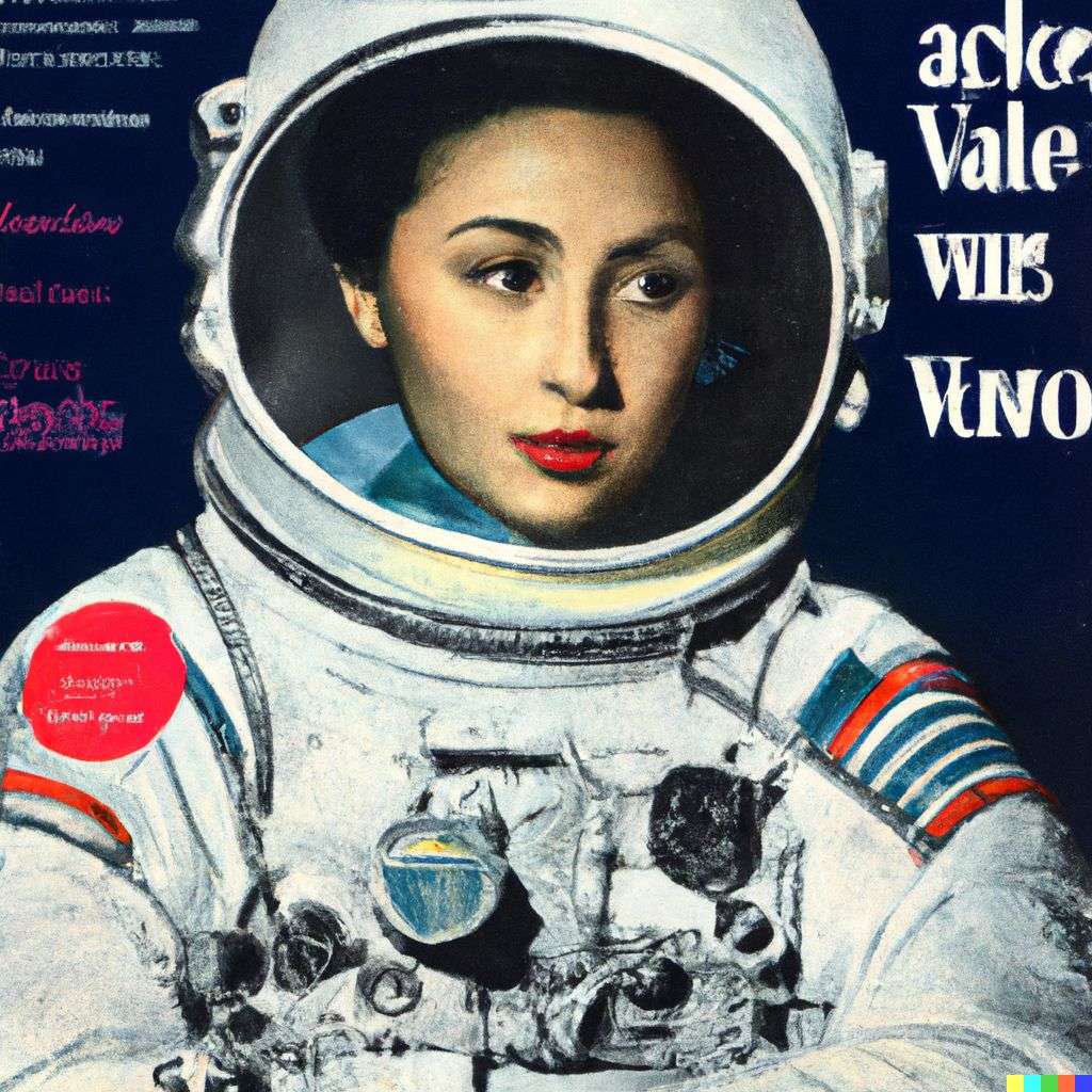 an astronaut, front cover of Vogue, 1960
